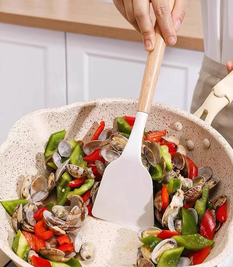 wooden handled kitchen utensils